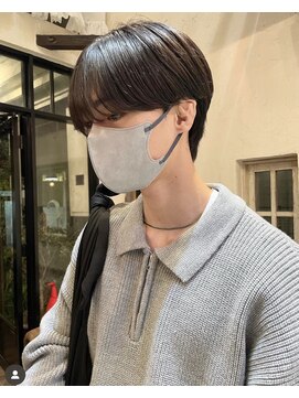 ベル 新宿(Belle) お客様ヘア】黒髪パーマ無しでもかっこいいシースルーマッシュ