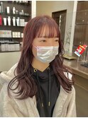 韓国風ヘア/艶感/ピンクカラー/学割