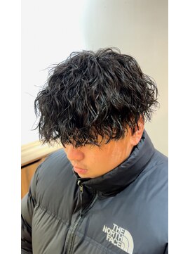 ダブルオオガキ (W-ogaki) ツイストスパイラルパーママッシュツーブロックメンズパーマ