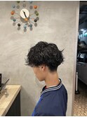 スパイラルパーマ/刈り上げマッシュ/緩めパーマ