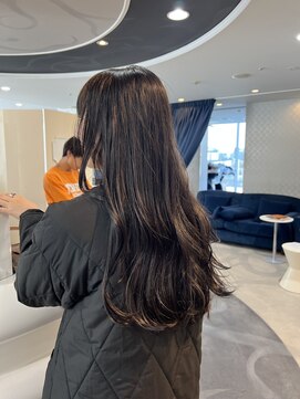 エアー 青山(AIR) 柔らかいダークグレージュ/暗髪/韓国風ロング/10代.20代.30代