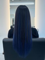 リエンスクレア(RIENS xrea)&nbsp;羽エクステ*青味感じるブラックヘア*黒髪*ロングヘア