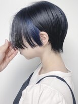 モリオフロムロンドン 原宿本店(morio from London)&nbsp;【morio 原宿】ハンサムショート　インナーカラーブルー