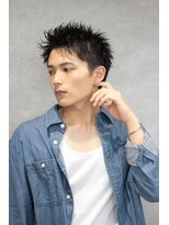 ブラック 渋谷 2nd(BLUCK)&nbsp;ボックスショートツイスパ スパイキーアップバング刈り上げ