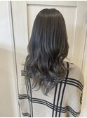 バレイヤージュのグレージュカラー