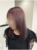 バーガンディーカラー × レイヤースタイル