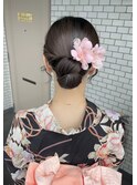 アップスタイル タイトヘア タイトアレンジ シニヨン 浴衣ヘア