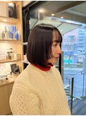 【ノンジアミンカラー/マニキュア】大人可愛い/大人ボブ