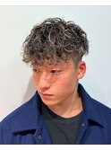 横浜メンズパーマメッシュパーマスペインカールハイライトカラー