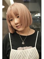 ラック 表参道(LUCK)&nbsp;ピンクベージュ/ホワイトピンク/ボブ/ケアブリーチ/20代