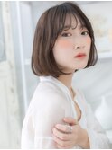 ★大人かわいい前下がりワンカール美髪Aラインボブ20代30代★1
