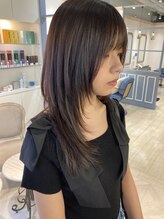 シェノン 赤羽店(CHAINON) 前髪ありアゴ下ロングレイヤーストレートアイロン仕上げ赤羽