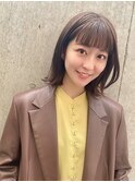 アンブレラカラー/こなれミディ/ウェーブパーマ/前髪/錦糸町