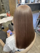 サンク 原宿 表参道(cinq) ミルクティーベージュケアブリーチインナーカラーリタッチカラー