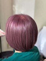 クリュウゲート 吉祥寺店(KURYU GATE) 大人ショートボブ×ピンクパープル×白髪活かし