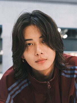 アンサー 渋谷(ANSWER) メンズミディアム　メンズボブ　シースルーボブ