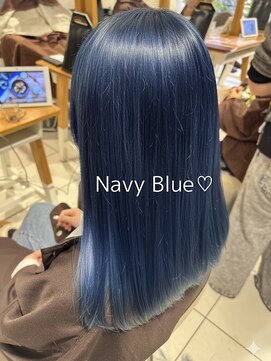 アース 武蔵境店(HAIR & MAKE EARTH) 武蔵境で叶うネイビーブルーカラー!暗めでも個性が光る寒色ヘア