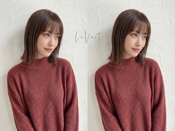 ルヴェール 本店(LeVert)の写真/【岐阜/岐阜市】白髪染めでも透明感や艶が欲しい♪白髪をカバーしつつおしゃれも諦めない大人可愛いカラー!