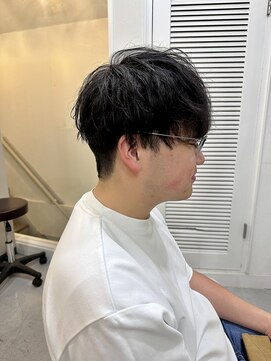 メンズカット バイ ソイクフ(メンズカット by SOY-KUFU) ツーブロックニュアンスパーママッシュマレットヘア