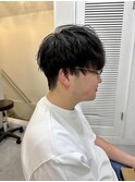 ツーブロックニュアンスパーママッシュマレットヘア