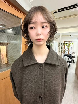 リアン(Lien) ブリーチなしダブルカラー/ブラウンベージュ/ショートレイヤー