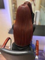 ビセ(VISE)&nbsp;☆プルエクステで艶感チェリーレッドロング
