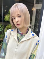 ワク 西尾店(waku) ミルクティーベージュダブルカラーケアブリーチインナーカラー