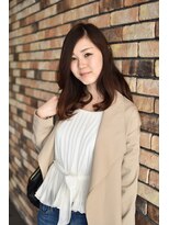 アンクルート(eNcroute) Aラインダークアッシュふんわりカールロング