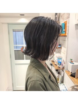 レンク(LENC) Coast.切りっぱなしボブ×グレージュ×アディクシーカラー