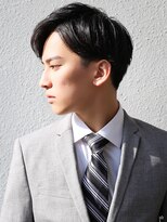 アフロート ディル(AFLOAT D'L)&nbsp;スーツ短髪ツーブロック束感モテる黒髪シークレットパーマ流行