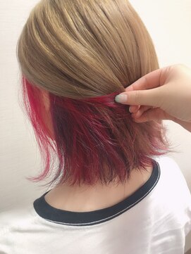 パザパ 嶋店(pa.za.pa) インナーカラー/ミルクティーベージュ/ピンクパープル/20代30代