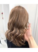ナチュラルグレージュハイライトアッシュベージュ