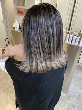 ヘアスタジオニコ(hair studio nico...) コントラストバレイヤージュアッシュブラウン