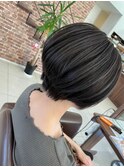 ☆立体感カラー☆ハイライトで作るモノトーンボブ