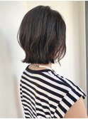 大人の切りっぱなしボブで軽質感。 【名古屋 栄美容室】