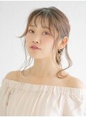 三軒茶屋_アレンジ_ヘアセット_おくれ毛_ダウンスタイル_女子会