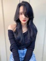 韓国フェザーバング／ブルーブラック