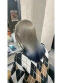 【裾グラデブルー】札幌美容室