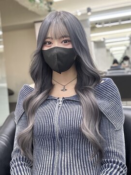 ディア(.eer) シールエクステ★グレーアッシュ☆韓国ヘア/ワンホンエクステ