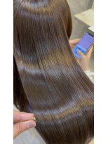 ヘアーエポック(hair epoque) ブリーチ毛に見えないけどブリーチしてるさら艶ロングアッシュ