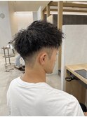 メンズパーマ/ツイストスパイラル/刈り上げ
