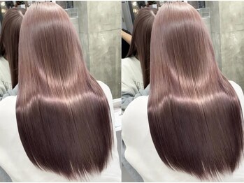 キング 梅田(K!ng)の写真/髪の骨格や土台をつくる髪質改善酸性ストレート導入☆ハイライト×酸性ストレートも実現できるサロン☆