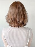 モテ髪サイドバングウェーブミディアム大人可愛い#212f0209