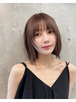 アビーファイブ(ABBEY 5)&nbsp;大人ボブ銀座レイヤーカット有楽町ミディアムボブベージュ