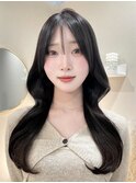 [柴尾style]韓国ヘア/顔周りカット/イメチェン/黒髪/ストレート