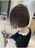 似合わせカット ボブヘア 縮毛矯正 ミニボブ 切りっぱなしボブ
