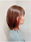 30代40代50代　インナーカラーミディボブ　2507