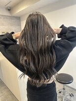 アンダーバーホワイト(_white) ハイライトブリーチ髪質改善トリートメントエクステ神戸三宮