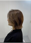 20代30代40代◎小顔に見えせる似合わせカットオリーブグレー