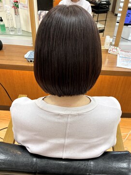 クレス 東武練馬店 【髪質改善カラー】ピンクブラウン×ショートボブ